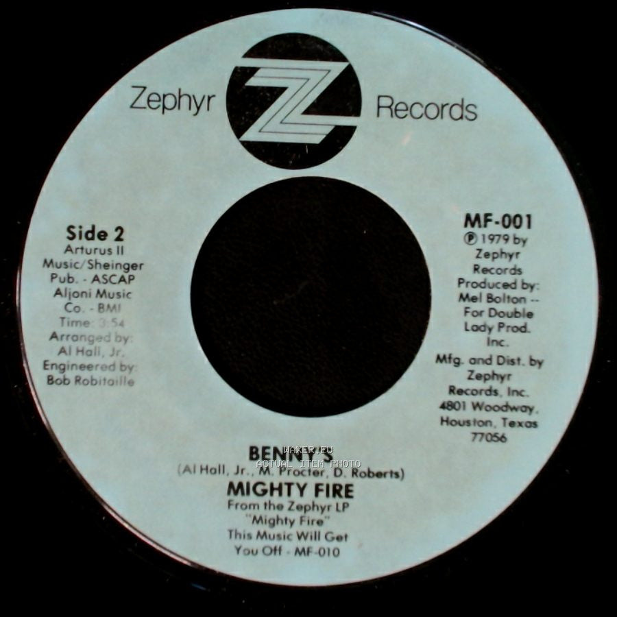 Mighty Fire / Benny's Mighty Fire - Country Freakin' / Side 2 Arturus Ii side B