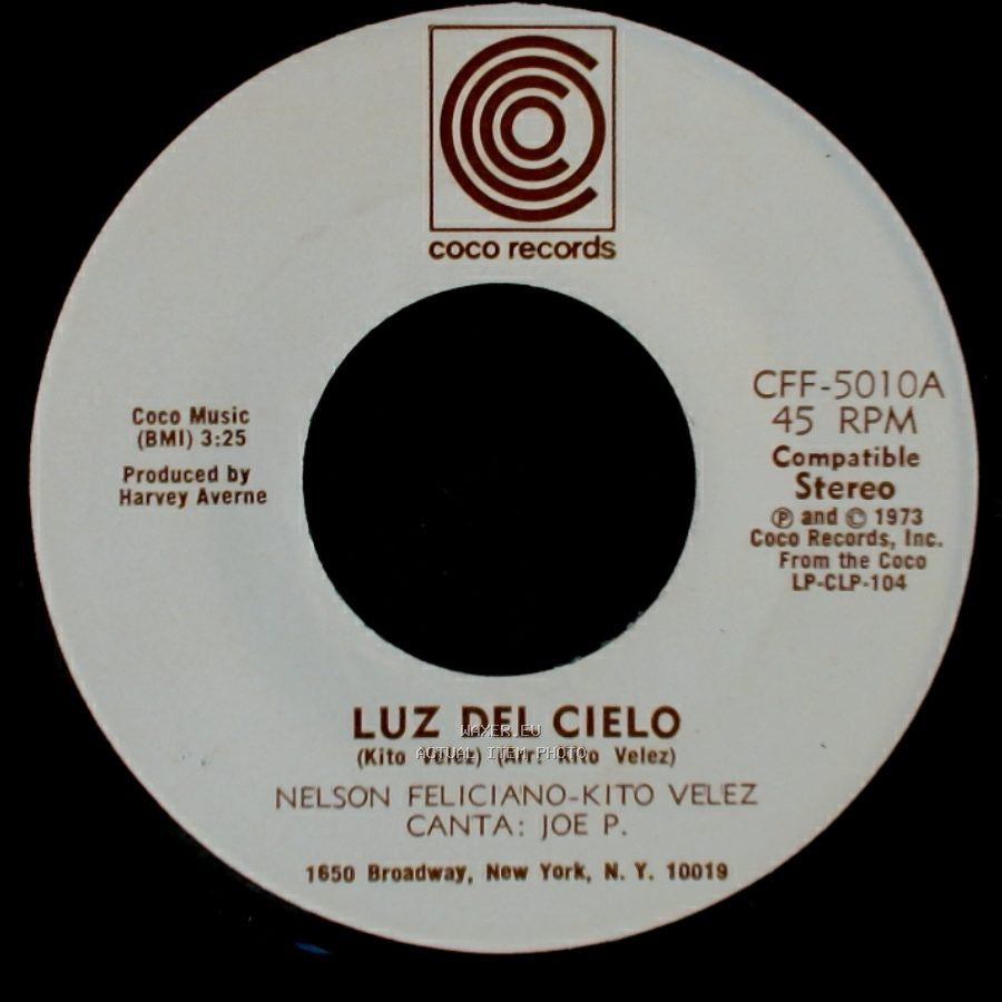 Nelson Feliciano-Kito Velez - Luz Del Cielo / Como A Cambiado Borinquen side A