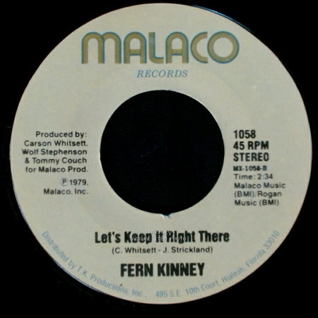 Fern Kinney - Let's Keep It Right There / Unknown Title B side A