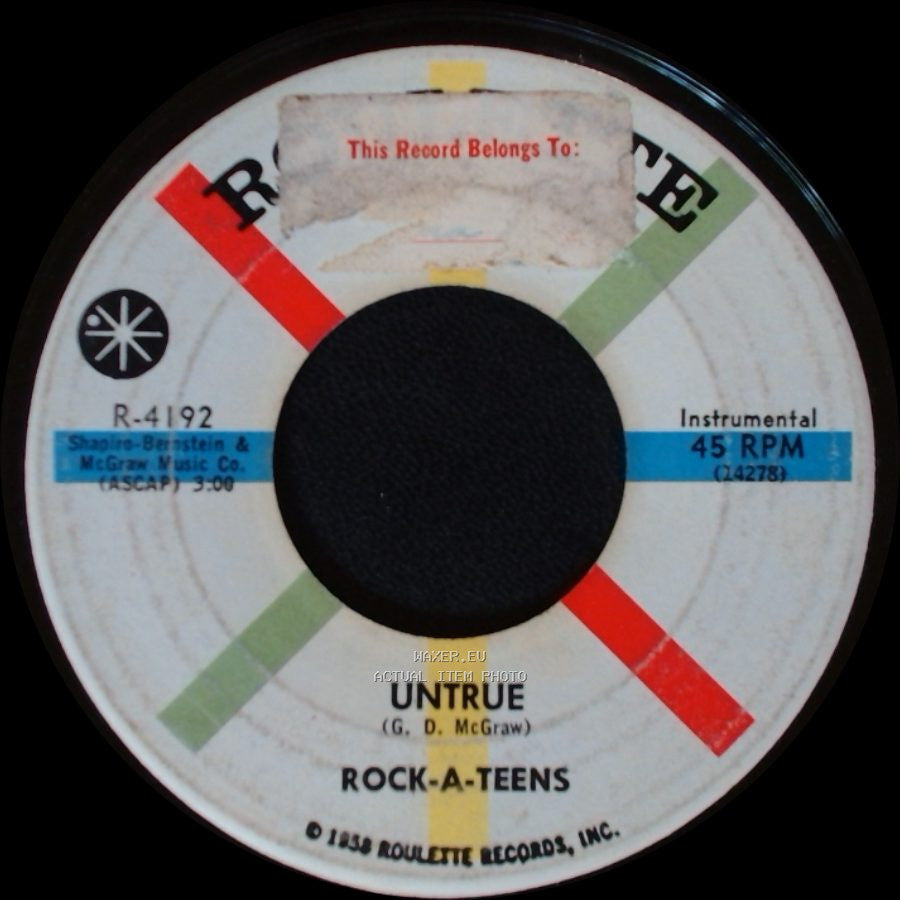 Rock-A-Teens - Woo-Hoo / Untrue side B