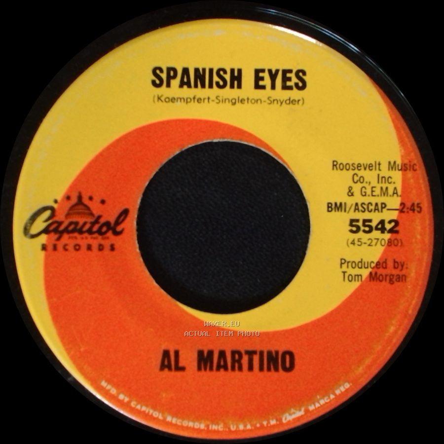 Al Martino - Melody Of Love / Spanish Eyes side B