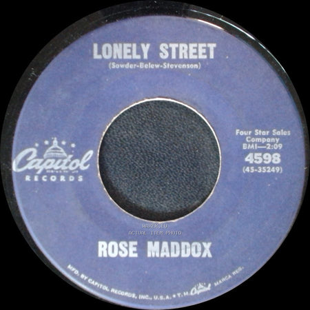 Rose Maddox - Lonely Street / Conscience, I'm Guilty side A