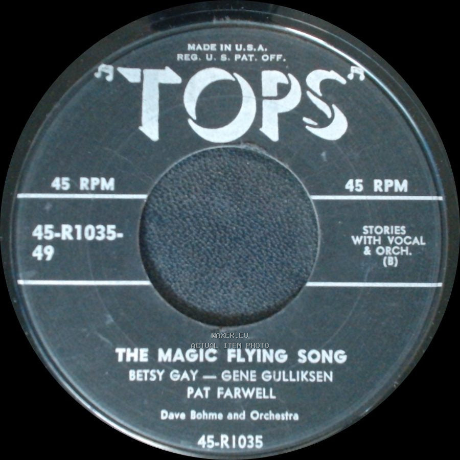 The Happy Clocks / Betsy Gay - Gene Gulliksen Pat Farwell - The Cuckoo Polka / The Magic Flying Song side B