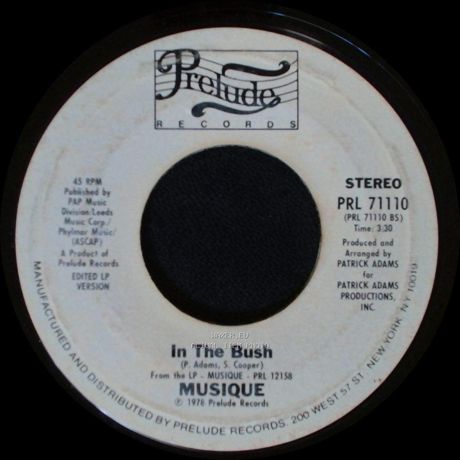 Musique - In The Bush / In The Bush side B