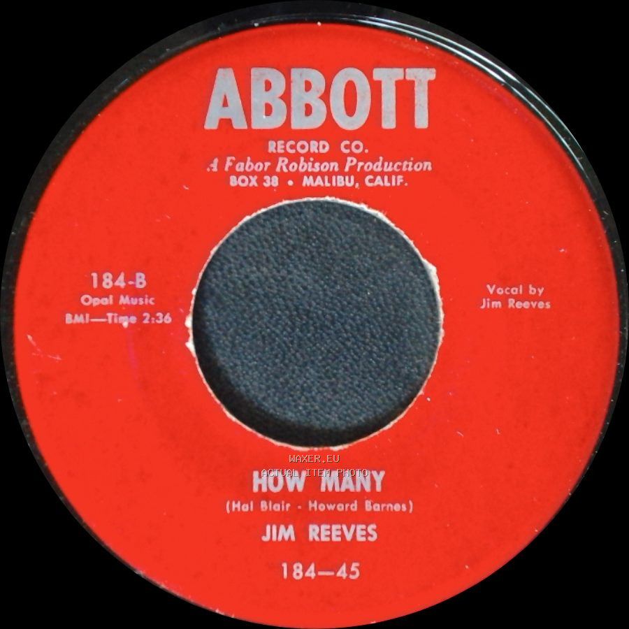 Jim Reeves Alvadean Coker / Jim Reeves - Are You The One / How Many side B