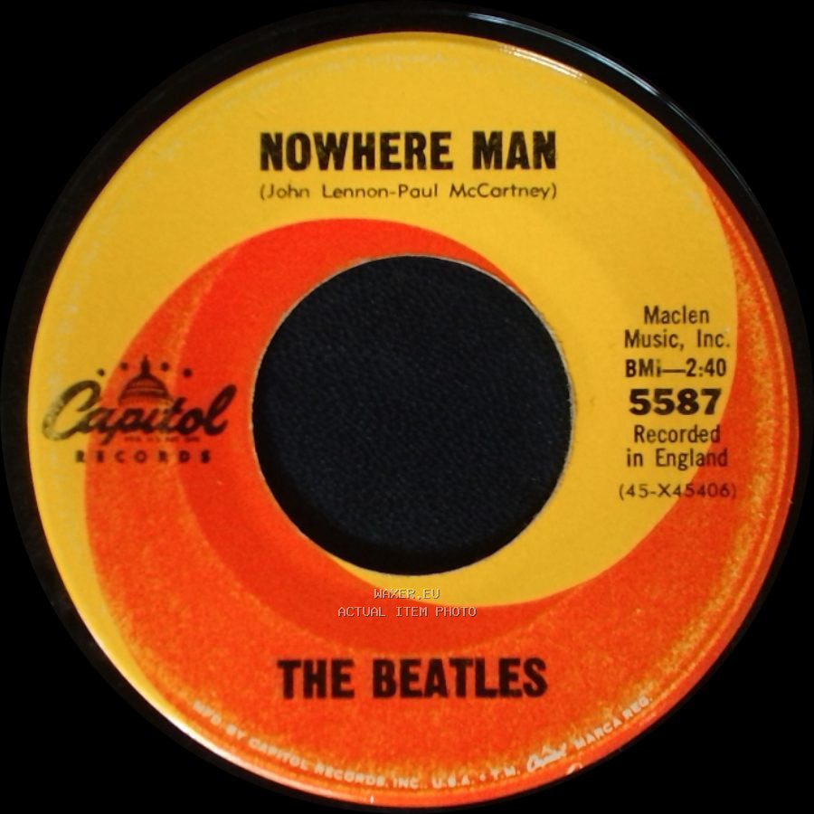 The Beatles - Nowhere Man / What Goes On side A