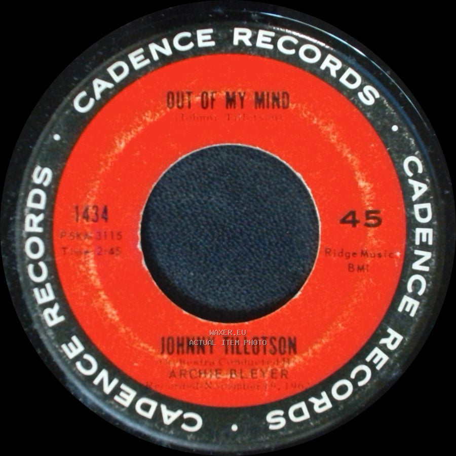 Johnny Tillotson - Empty Feelin' / Out Of My Mind side B
