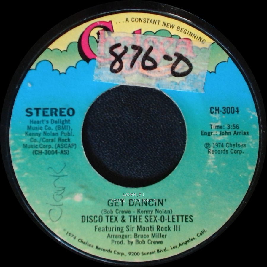 Disco Tex & The Sex-O-Lettes - Get Dancin' / Get Dancin' - Part Ii side A