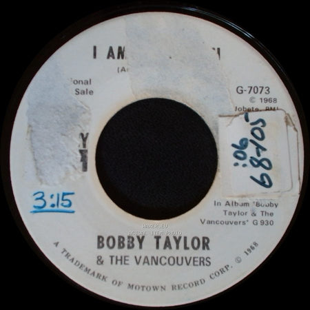 Bobby Taylor & The Vancouvers - I Am Your Man / Unknown Title B side B
