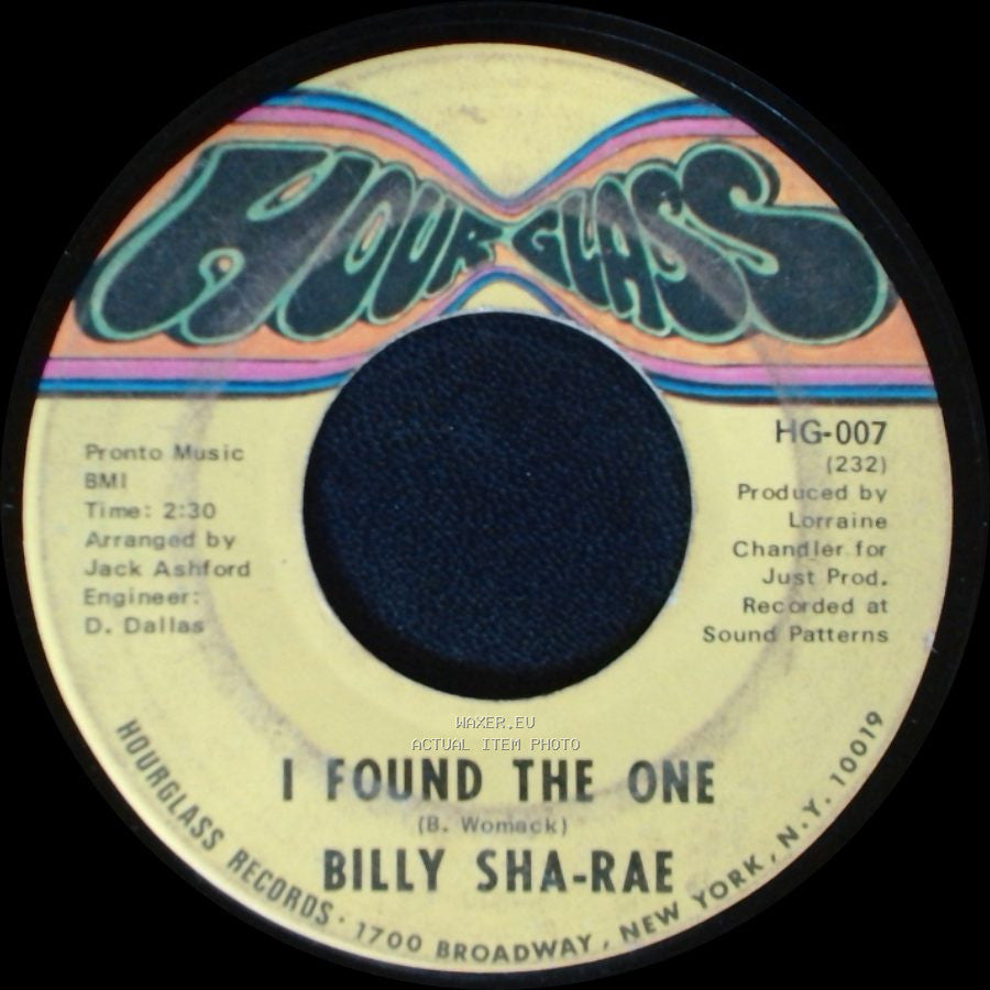 Billy Sha-Rae - I Found The One / Do It side A