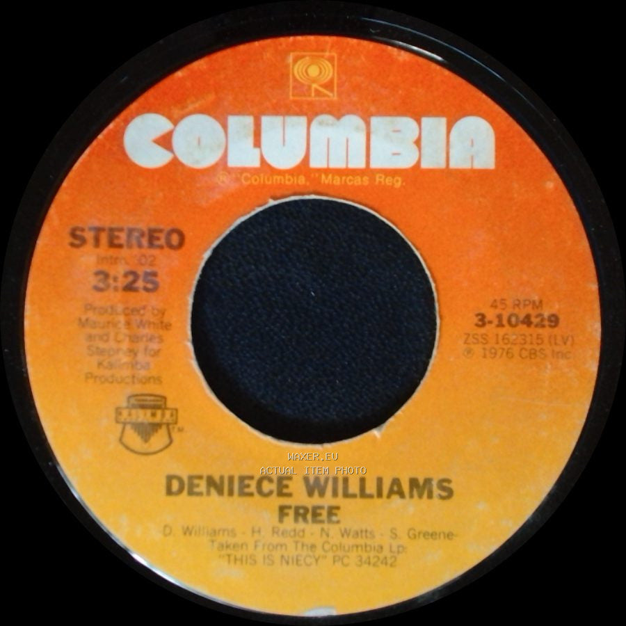 Deniece Williams - Free / Cause You Love Me Baby side A