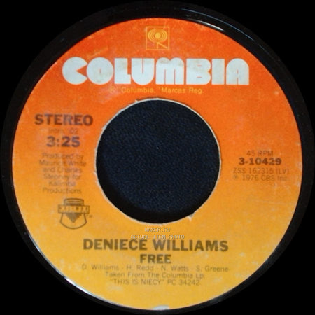 Deniece Williams - Free / Cause You Love Me Baby side A