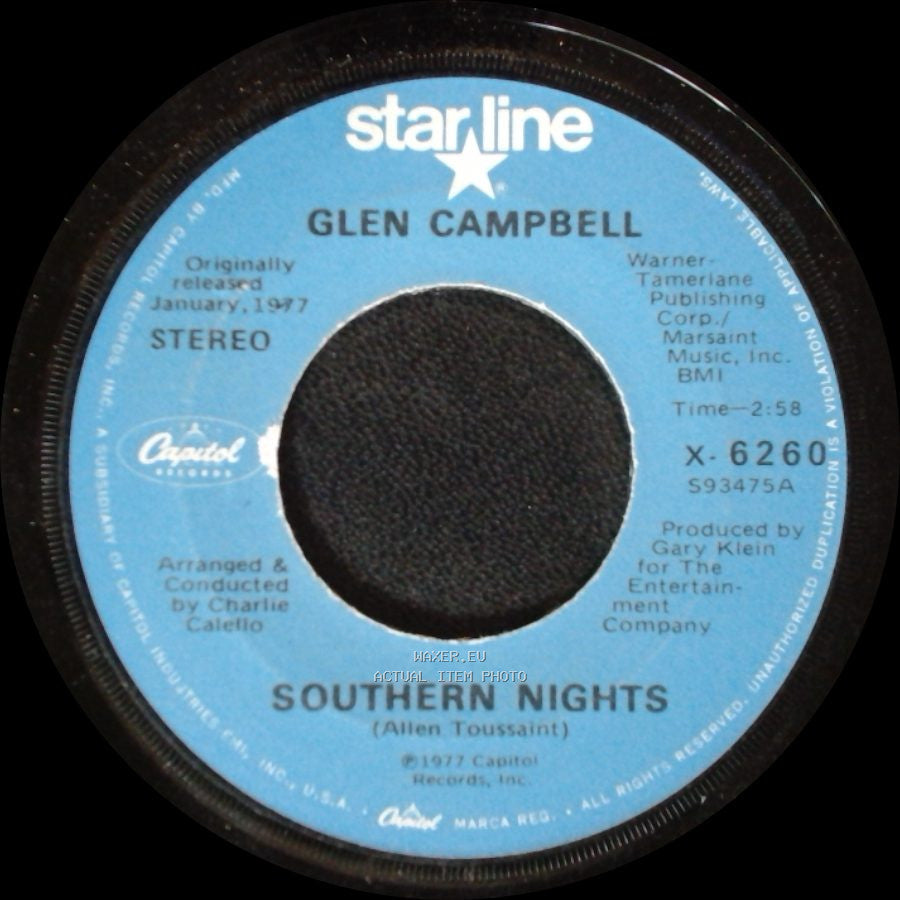 Glen Campbell - Southern Nights / Sunflower side A
