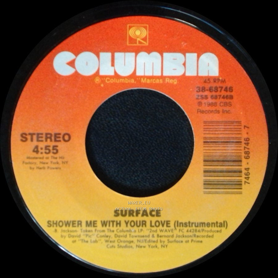 Surface - Shower Me With Your Love (Instrumental) / Shower Me With Your Love side A