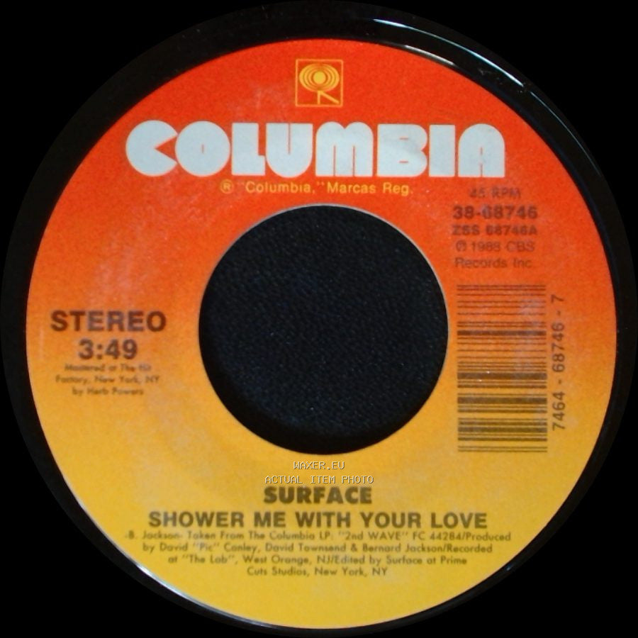 Surface - Shower Me With Your Love (Instrumental) / Shower Me With Your Love side B