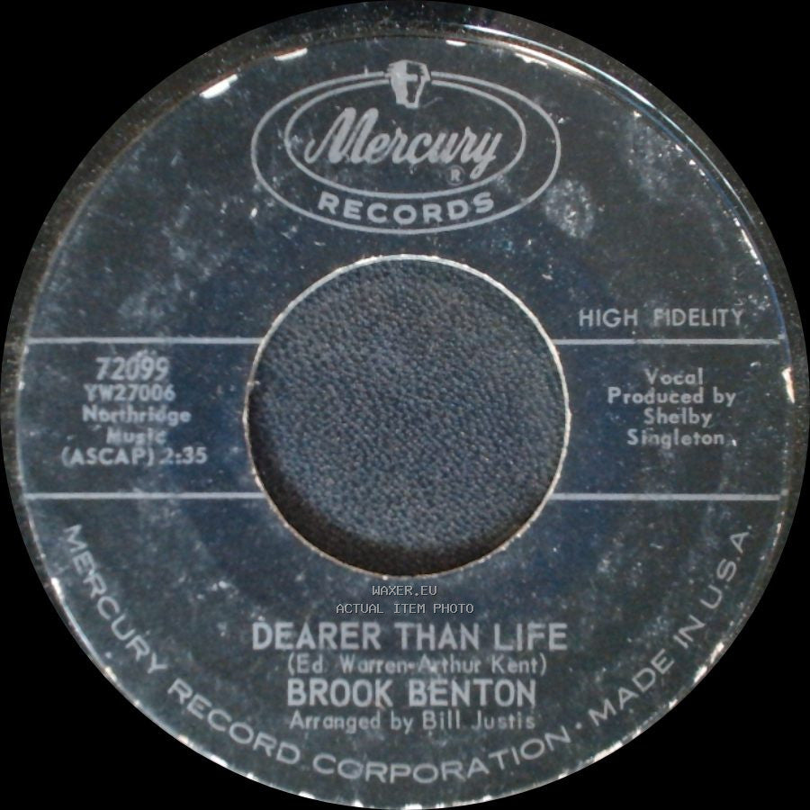 Brook Benton - Dearer Than Life / I Got What I Wanted side A