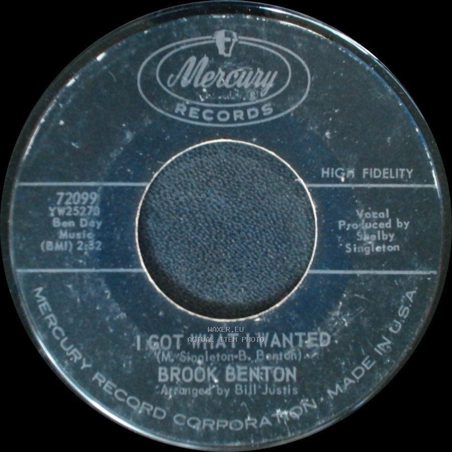 Brook Benton - Dearer Than Life / I Got What I Wanted side B