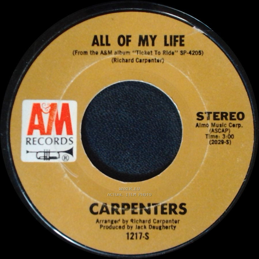 Carpenters - All Of My Life / We've Only Just Begun side A