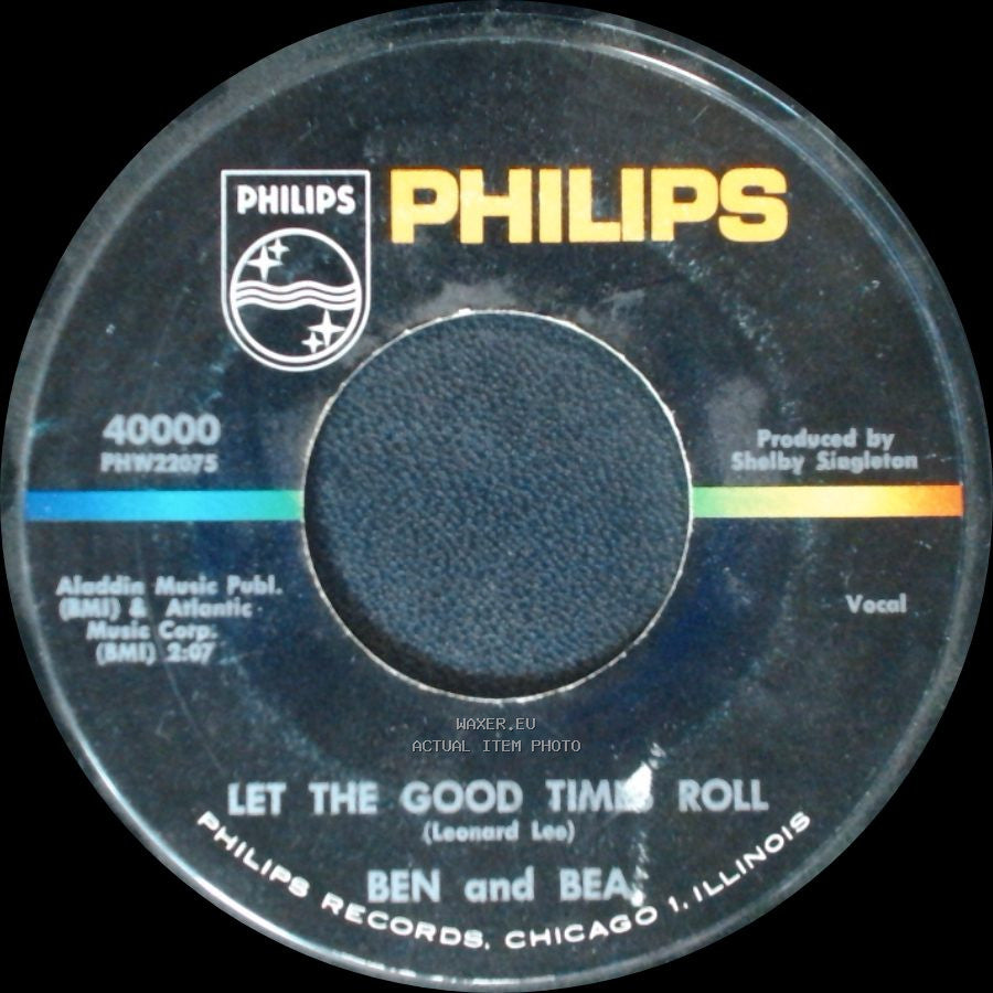 Ben And Bea - Gee Baby / Let The Good Times Roll side B