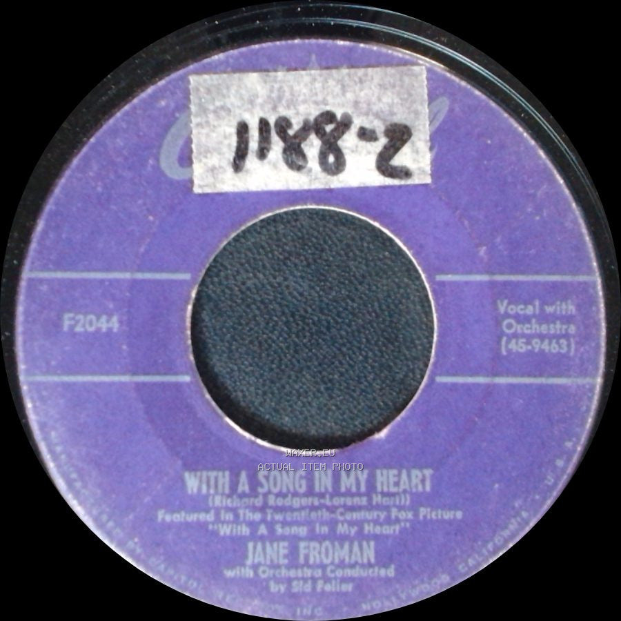 Jane Froman - I'll Walk Alone / With A Song In My Heart side B