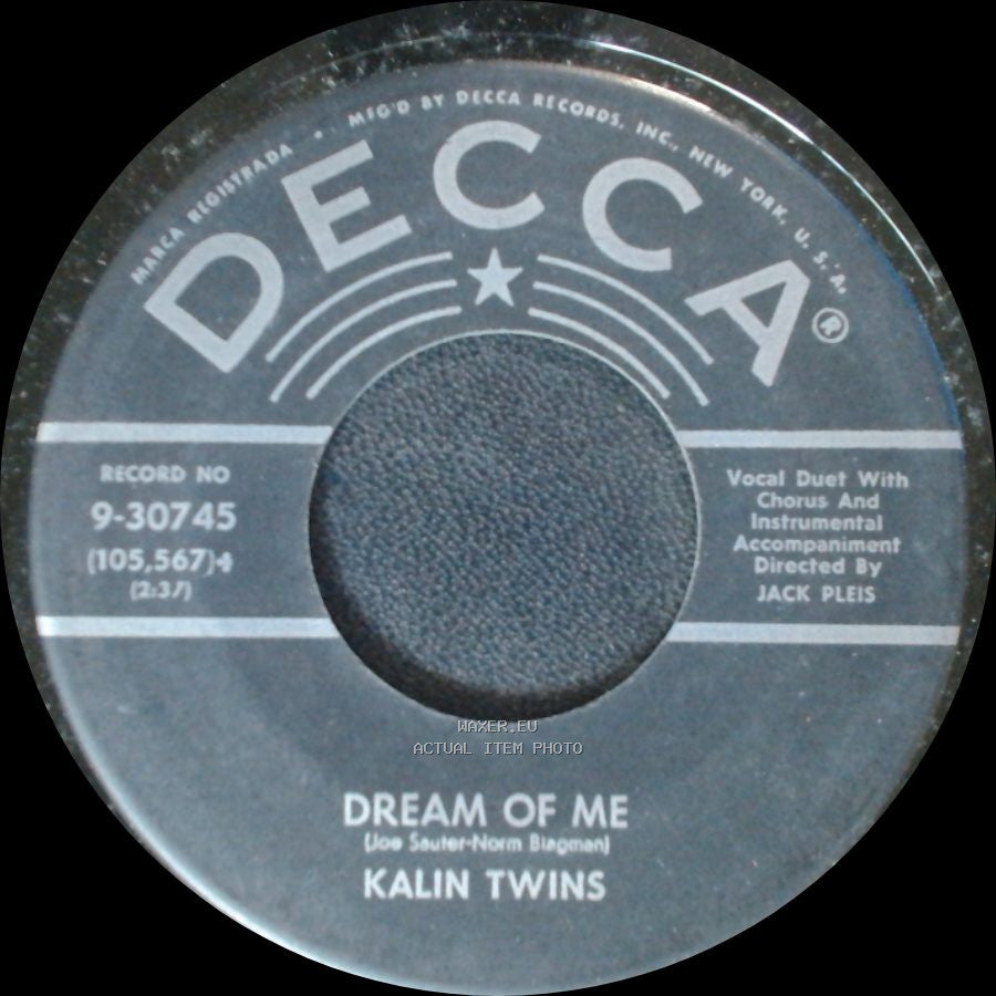 Kalin Twins - Forget Me Not / Dream Of Me side B