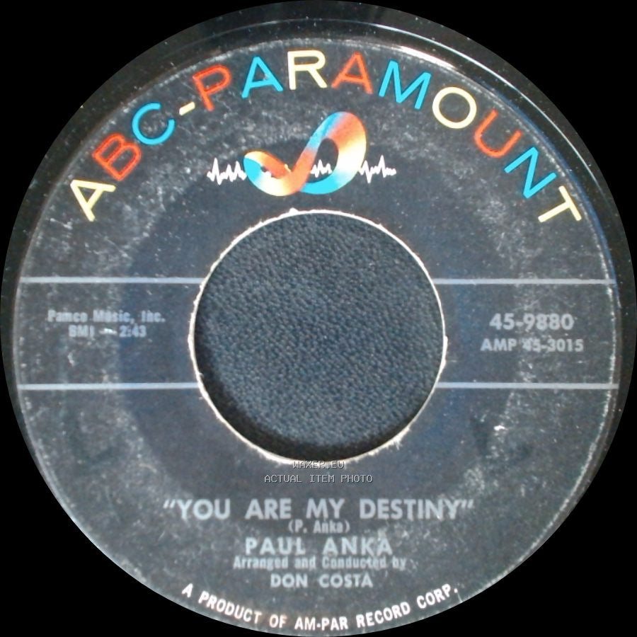 Paul Anka - You Are My Destiny / When I Stop Loving You side A