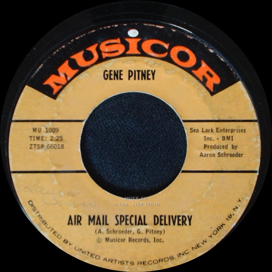 Gene Pitney - Town Without Pity / Air Mail Special Delivery side B