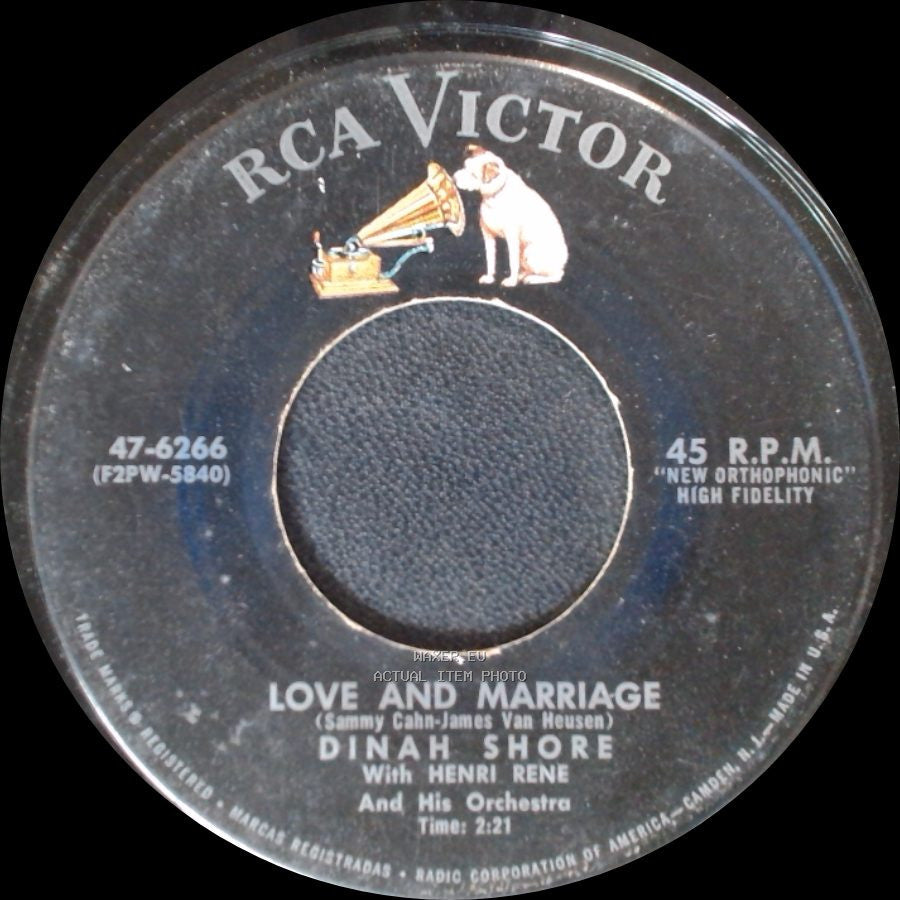Dinah Shore - Love And Marriage / Compare side A