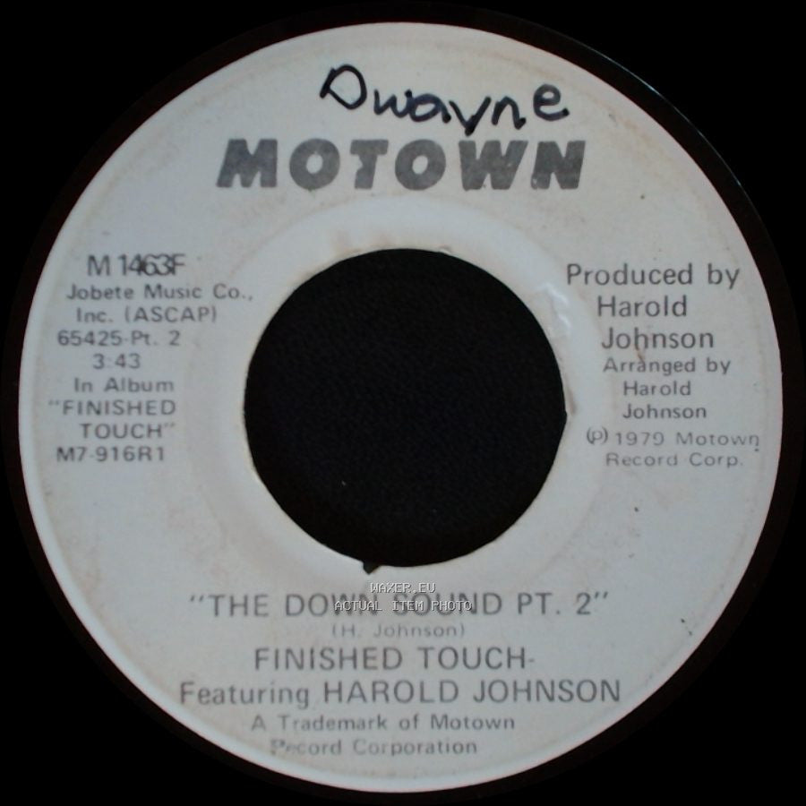 Finished Touch / Finished Touch Feauring Harold Johnson - The Down Sound Pt. 1 / The Down Sound Pt. 2 side B