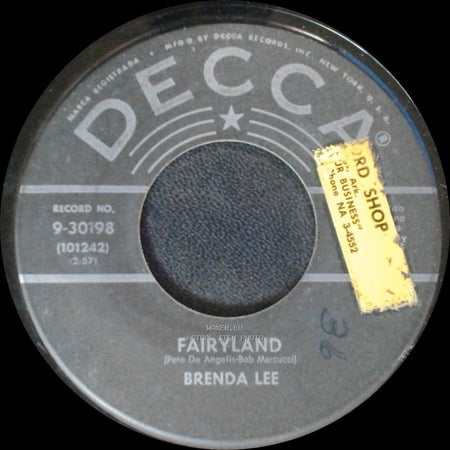 Brenda Lee - One Step At A Time / Fairyland side B