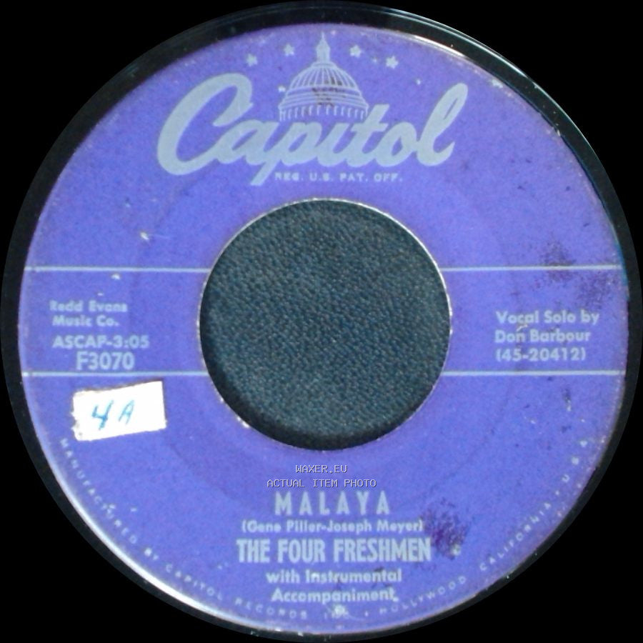 The Four Freshmen - It Never Occurred To Me / Malaya side B