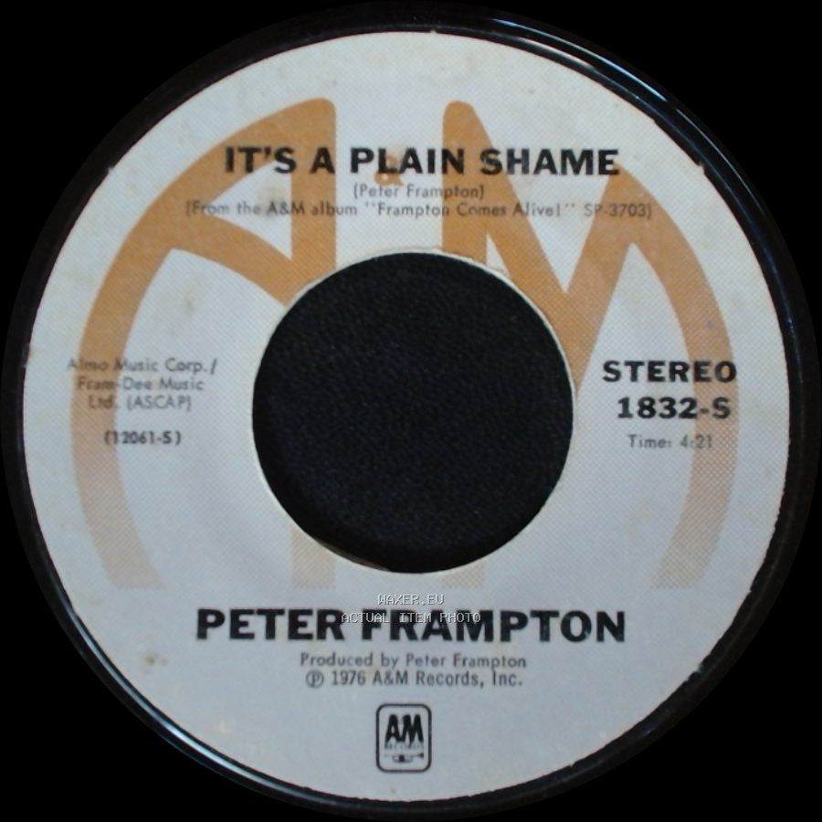 Peter Frampton - Baby, I Love Your Way / It's A Plain Shame side B