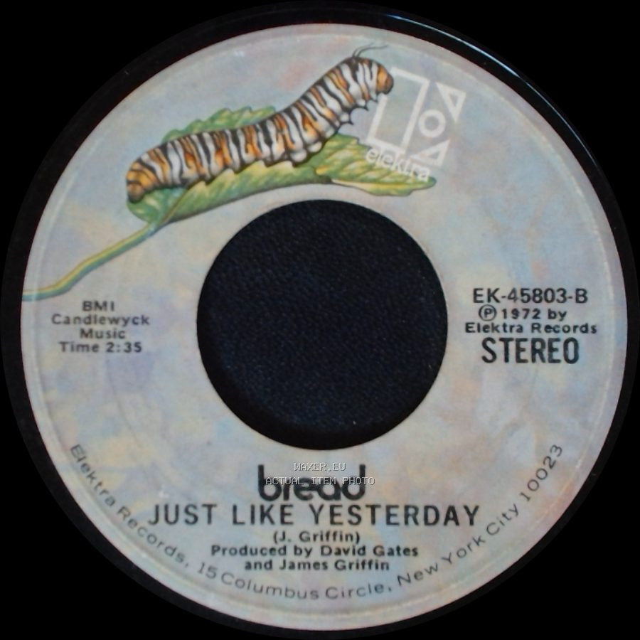 Bread - The Guitar Man / Just Like Yesterday side B
