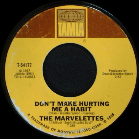 The Marvelettes - I'm Gonna Hold On Long As I Can / Don't Make Hurting Me A Habit side B