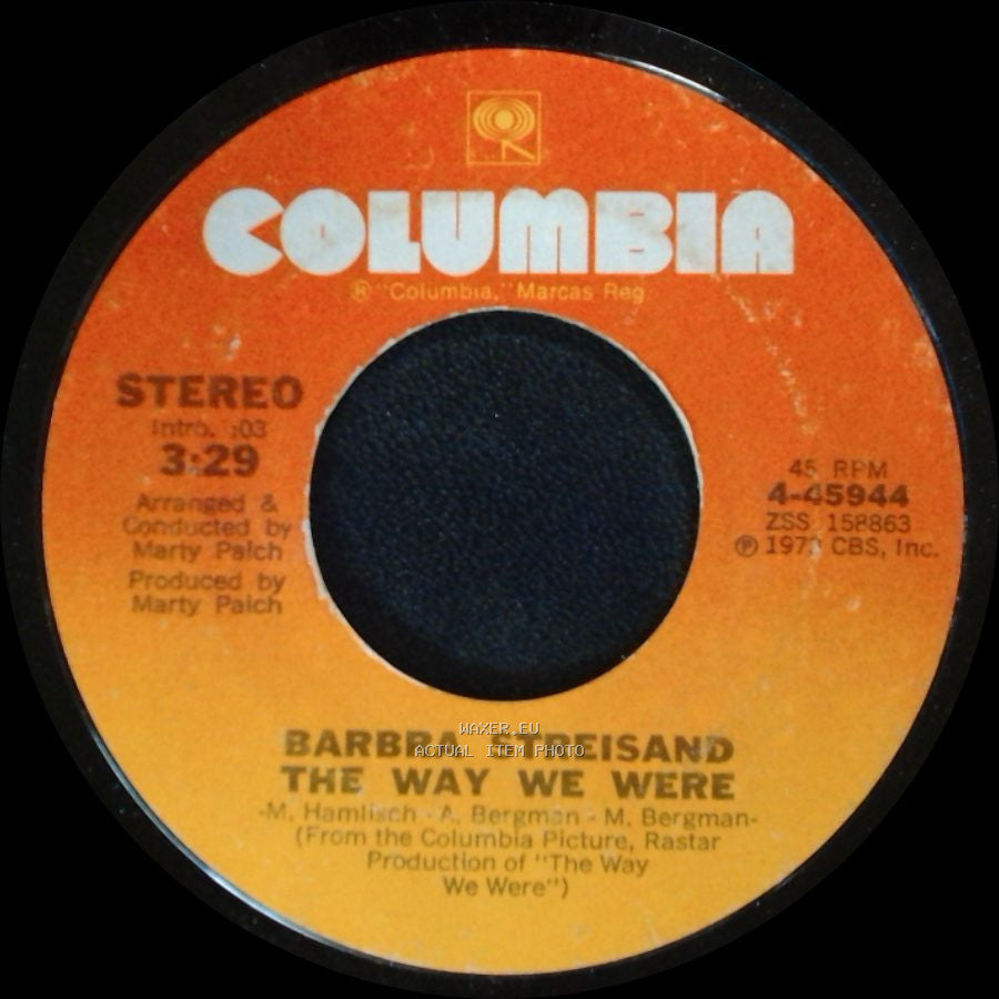 Barbra Streisand - What Are You Doing The Rest Of Your Life? / The Way We Were side B