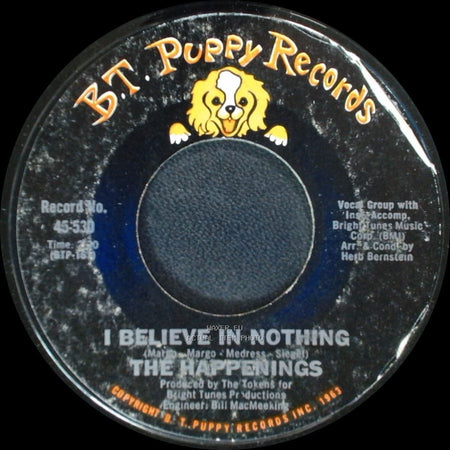 The Happenings - My Mammy / I Believe In Nothing side B