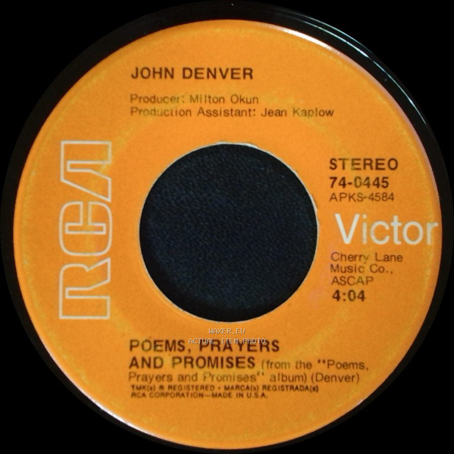 John Denver With Fat City / John Denver - Take Me Home, Country Roads / Poems, Prayers And Promises side B