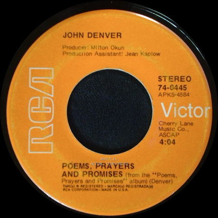 John Denver With Fat City / John Denver - Take Me Home, Country Roads / Poems, Prayers And Promises side B