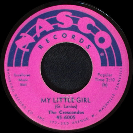 The Crescendos - Oh Julie / My Little Girl side B