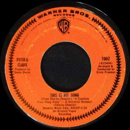 Petula Clark - This Is My Song / High side A
