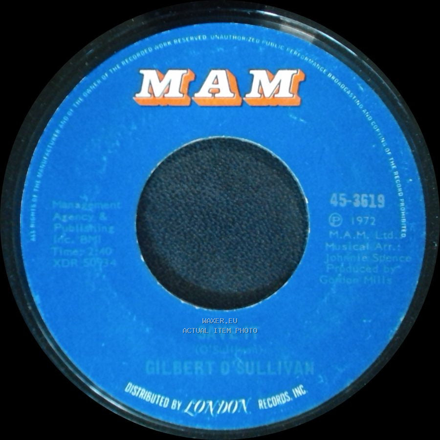 Gilbert O'sullivan - Save It / Alone Again (Naturally) side A