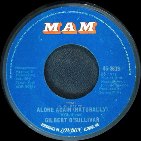 Gilbert O'sullivan - Save It / Alone Again (Naturally) side B
