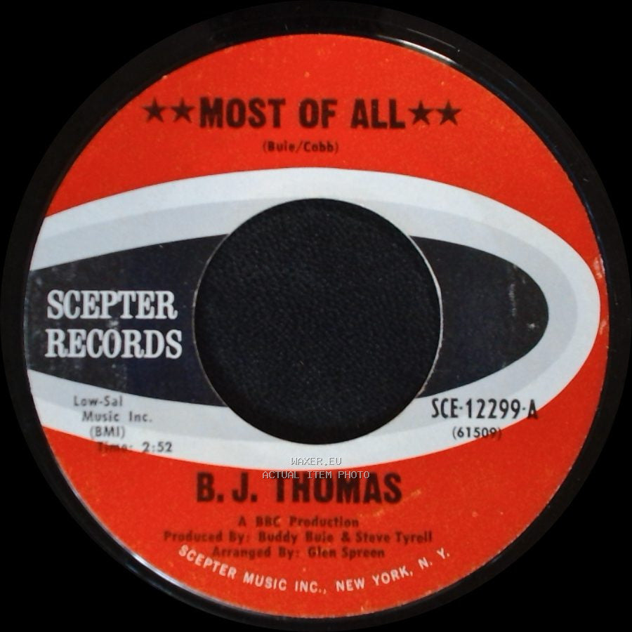 B. J. Thomas - Most Of All / The Mask side A