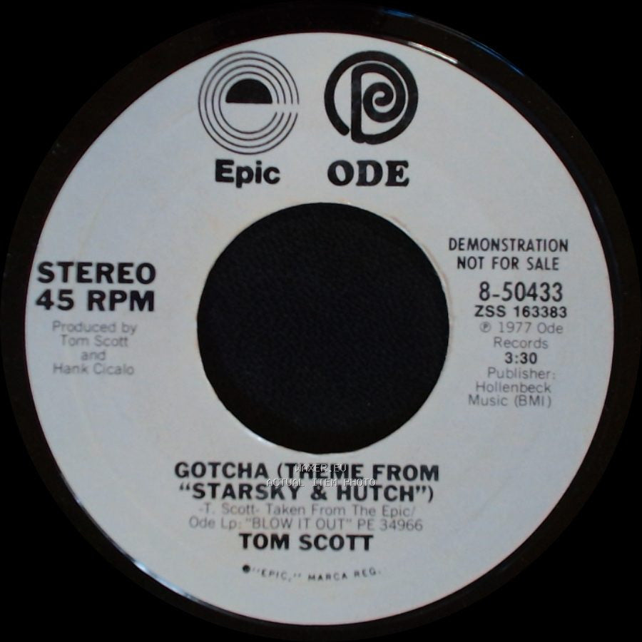 Tom Scott - Gotcha (Theme From "Starsky & Hutch") / Gotcha (Theme From "Starsky & Hutch") side A