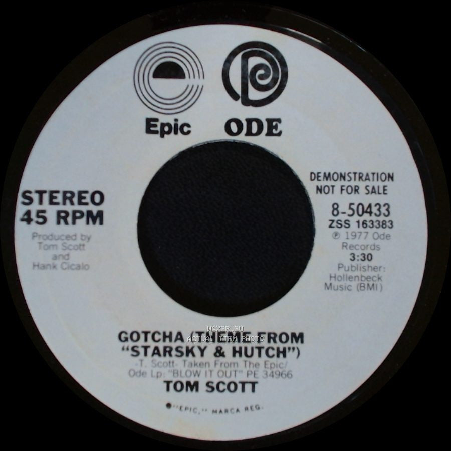 Tom Scott - Gotcha (Theme From "Starsky & Hutch") / Gotcha (Theme From "Starsky & Hutch") side B