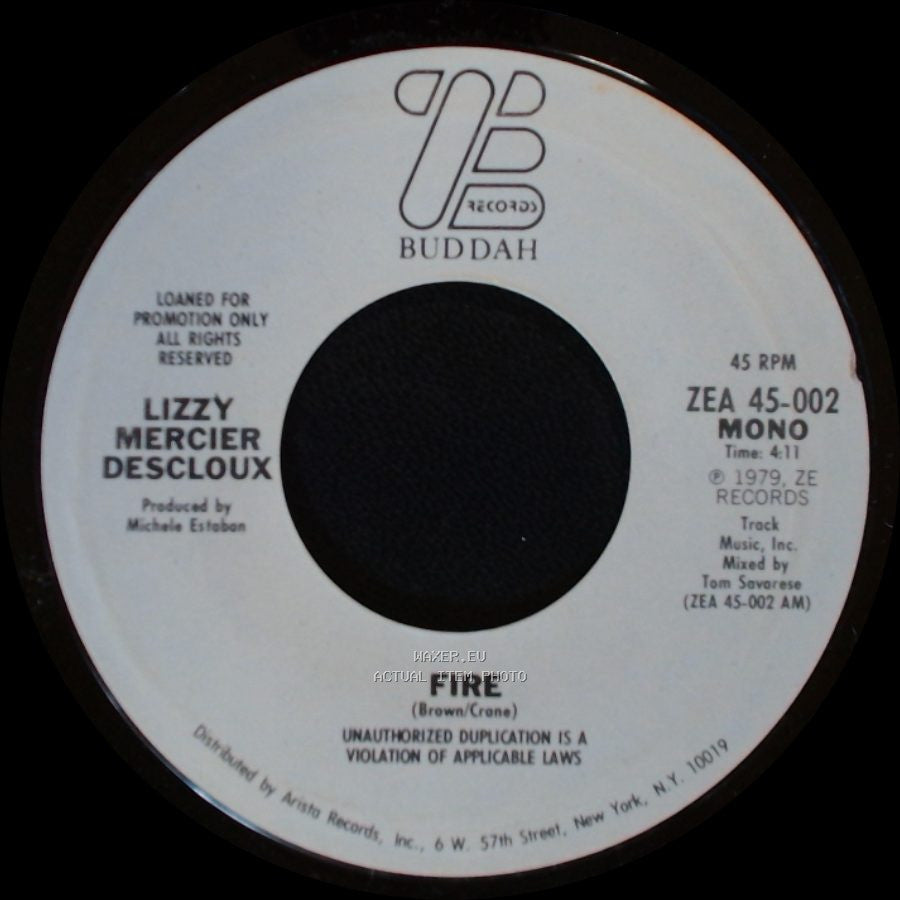 Lizzy Mercier Descloux - Fire / Fire side A