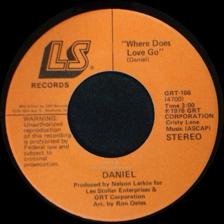 Daniel - I Bow My Head (When They Say Grace) / Where Does Love Go side A