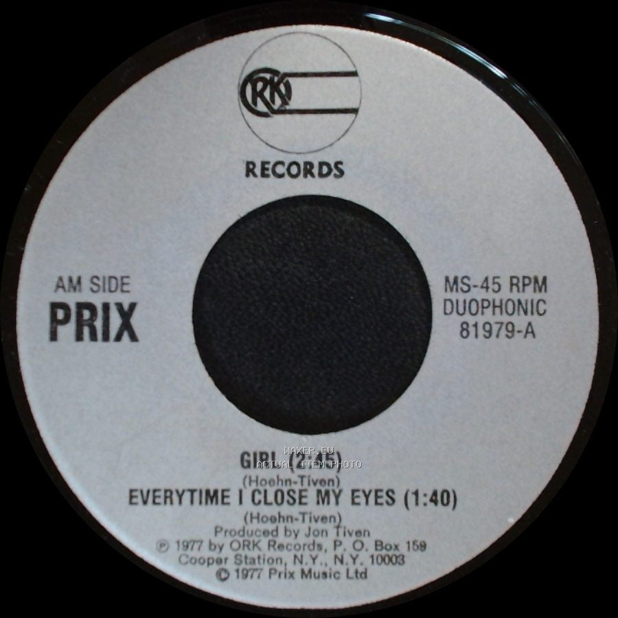 Prix - Girl / Everytime I Close My Eyes / Zero side A