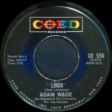 Adam Wade - Linda / Tonight I Won't Be There side A