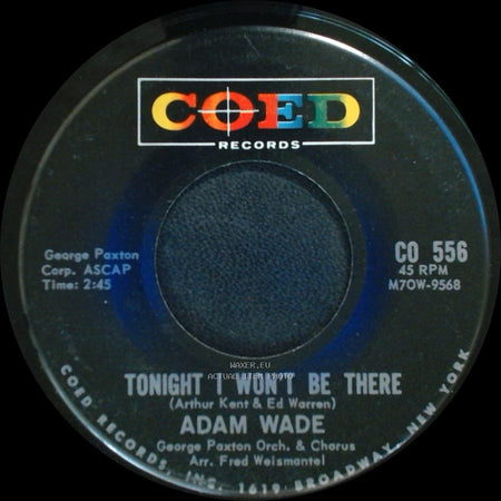 Adam Wade - Linda / Tonight I Won't Be There side B